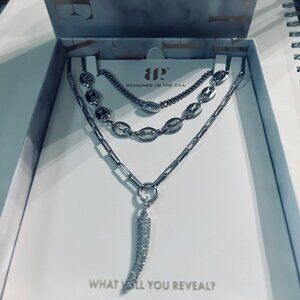 LUXE LAYER 3 CHAIN NECKLACE " WESTERN SPARKLE"